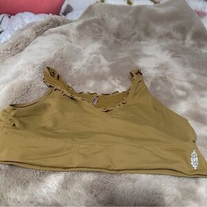 Free people movement mustard sports bra. Size L. EUC
